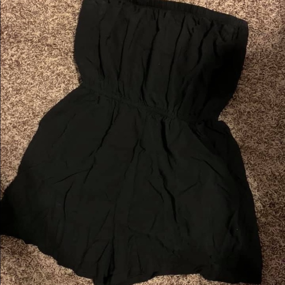 Strapless Black Romper